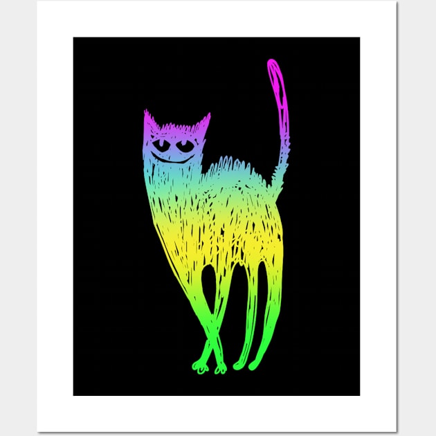 angry cat Wall Art by sandyland